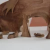 Handmade wooden nativity scene